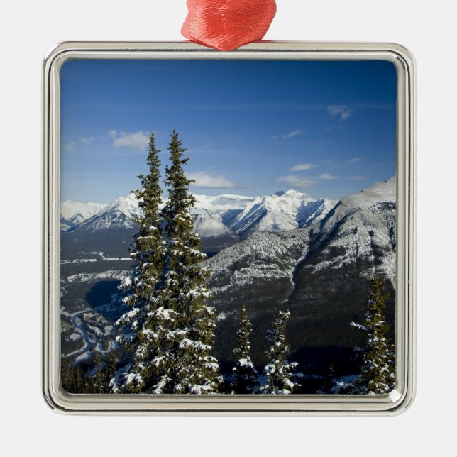 Canada, Alberta, Banff. Views of the Bow Valley Metal Ornament (Front)