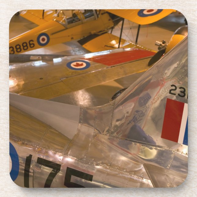 Canada, Alberta, Calgary: Aero Space Museum of Beverage Coaster (Front)