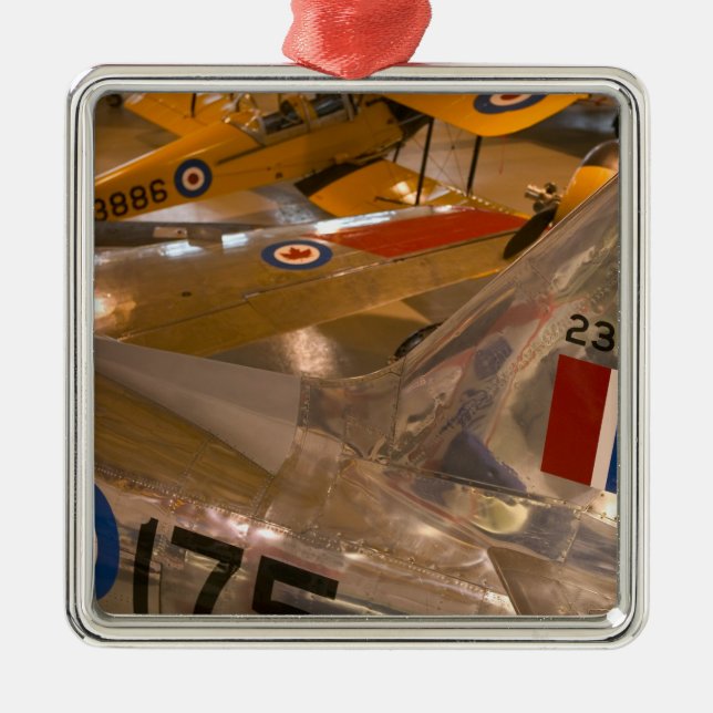 Canada, Alberta, Calgary: Aero Space Museum of Metal Ornament (Front)