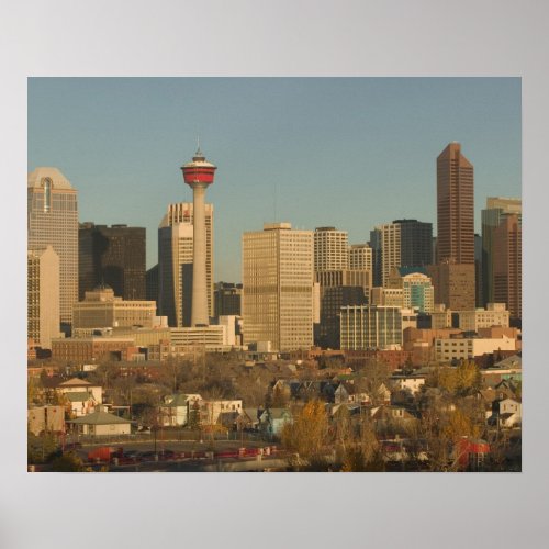 Canada Alberta Calgary City Skyline from 2 Poster