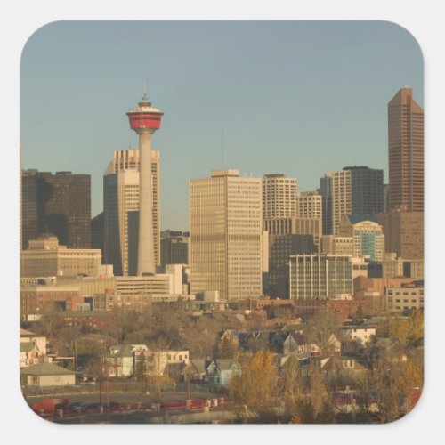 Canada Alberta Calgary City Skyline from 2 Square Sticker
