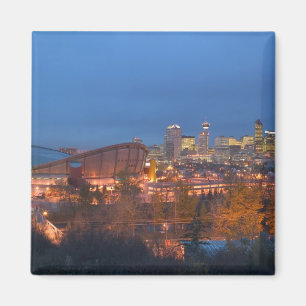 Canada, Alberta, Calgary: City Skyline from 4 Magnet
