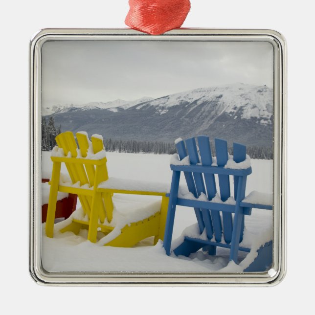 Canada, Alberta, Jasper, Jasper NP. Fairmont Metal Ornament (Front)