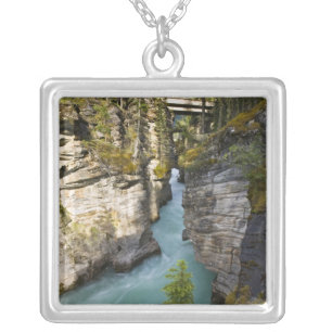 Canada, Alberta, Jasper National Park, Athabasca 2 Silver Plated Necklace