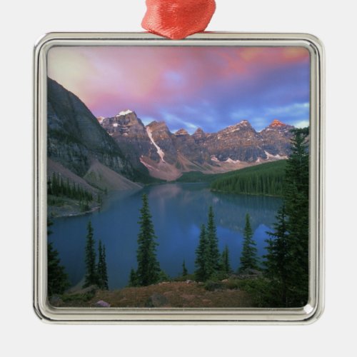 Canada Alberta Lake Moraine at Dawn Banff Metal Ornament