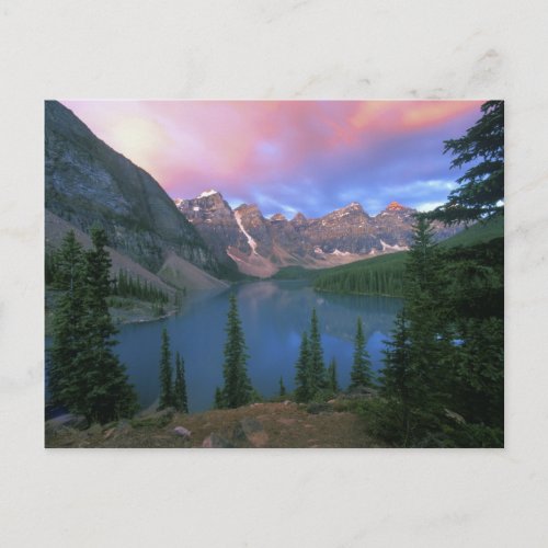 Canada Alberta Lake Moraine at Dawn Banff Postcard