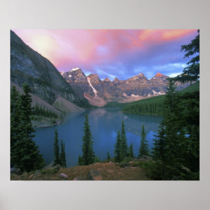 Canada, Alberta, Lake Moraine at Dawn, Banff Poster
