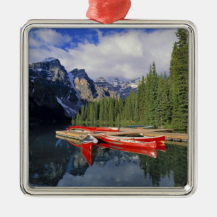Canada, Alberta, Moraine Lake. The glassy Metal Ornament