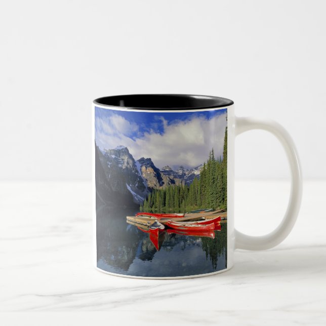 Canada, Alberta, Moraine Lake. The glassy Two-Tone Coffee Mug (Right)
