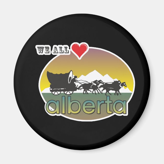 Canada Alberta Rocky Mountains Love Alberta Magnet (Front)