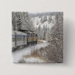 Canada, Alberta. VIA Rail Snow Train between Button