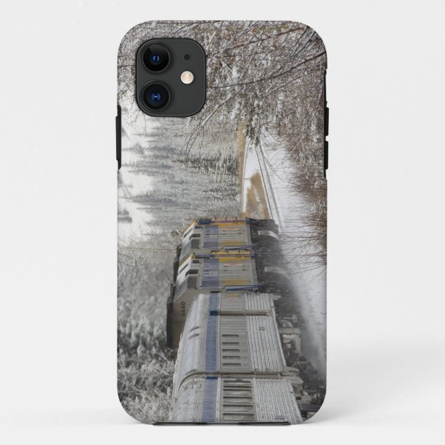 Canada, Alberta. VIA Rail Snow Train between Case-Mate iPhone Case (Back)