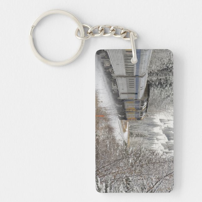 Canada, Alberta. VIA Rail Snow Train between Keychain (Front)