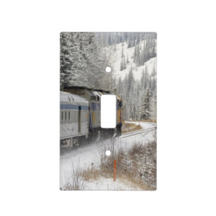 Canada, Alberta. VIA Rail Snow Train between Light Switch Cover