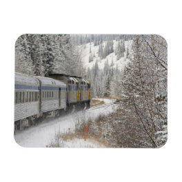 Canada, Alberta. VIA Rail Snow Train between Magnet