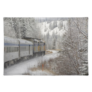 Canada, Alberta. VIA Rail Snow Train between Placemat