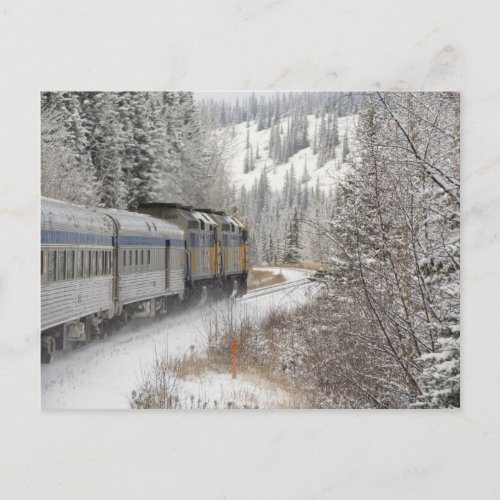 Canada Alberta VIA Rail Snow Train between Postcard