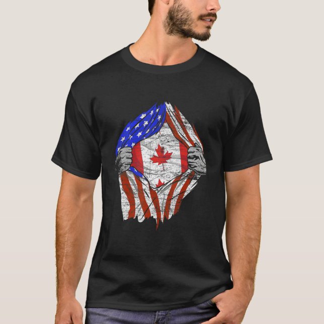 Canada American Flag  Canaday Day T-Shirt (Front)