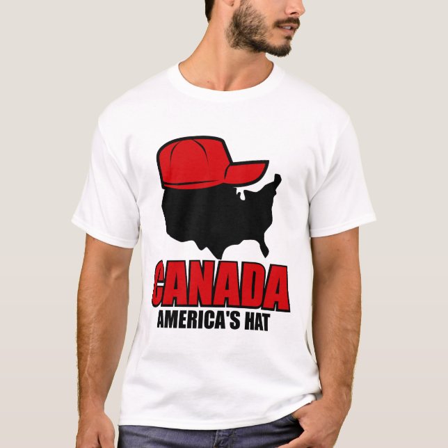 Canada Americas Hat T-Shirt (Front)