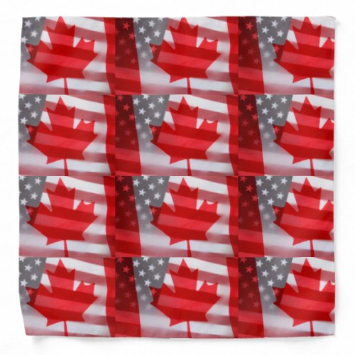 Canada and America flags Bandana