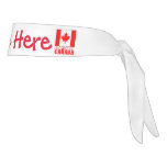 Canada and Canadian Flag Red Personalization  Tie Headband