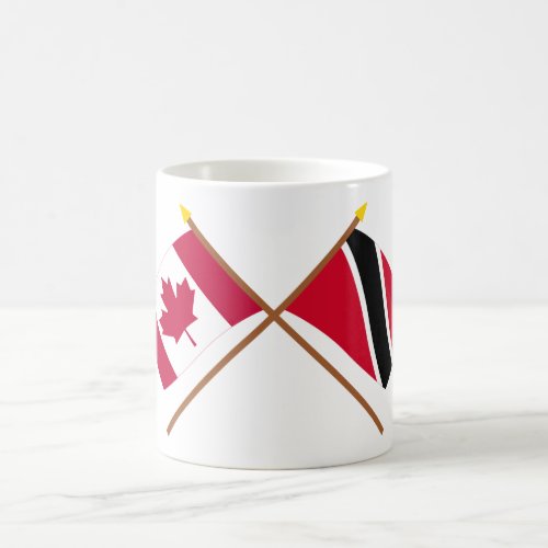 Canada and Trinidad  Tobago Crossed Flags Coffee Mug