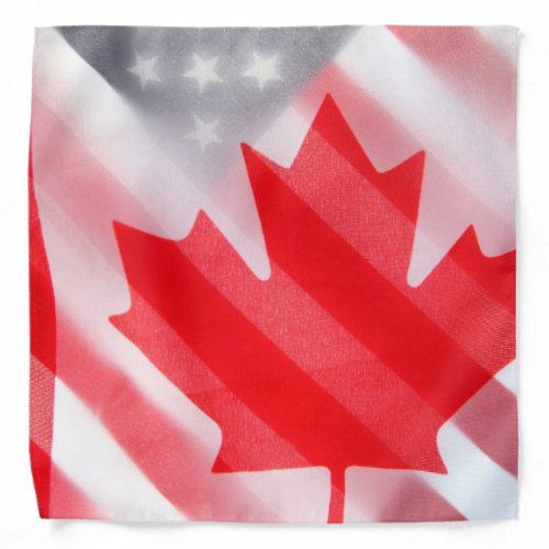 Canada and USA flags Bandana