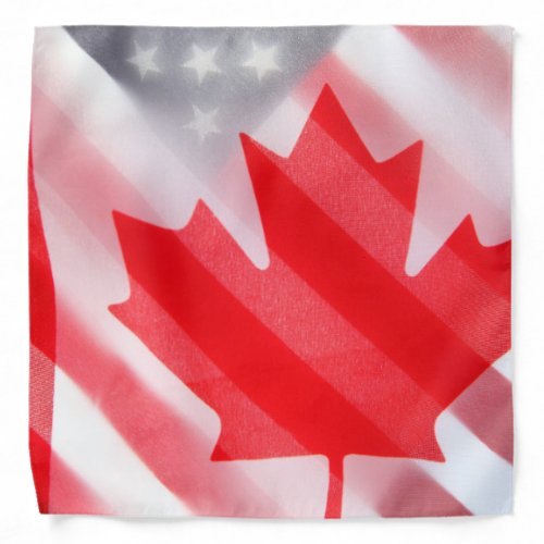 Canada and USA flags Bandana