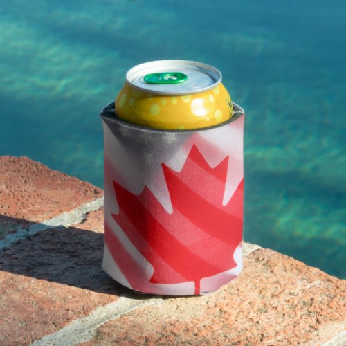 Canada and USA flags Can Cooler