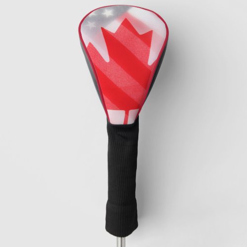 Canada and USA flags Golf Head Cover