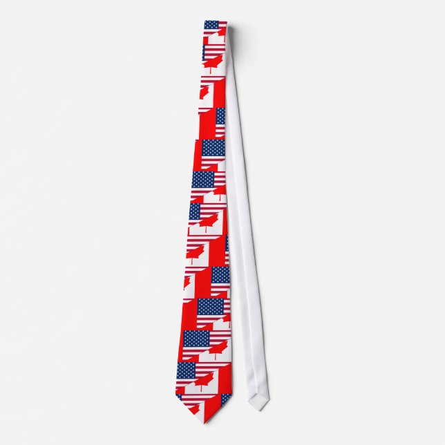 Canada And Usa, hybrids Neck Tie (Front)