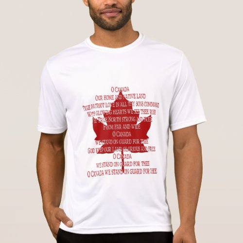 Canada Anthem Jersey T_shirt Souvenir Canada Shirt