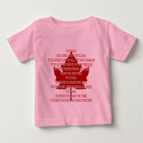 Canada Anthem Organic Baby Creeper Canada Shirt