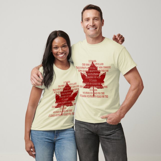 Canada Anthem Organic T-shirt Canada Shirt (Unisex)