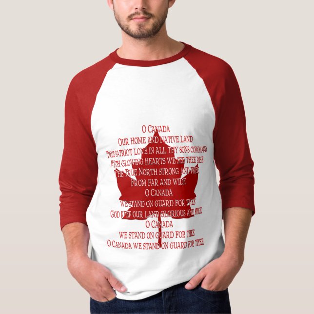 Canada Anthem Shirt Souvenir Canada Shirts Gifts (Front)