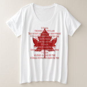 Canada Anthem T-Shirts Plus Size Canada Shirt