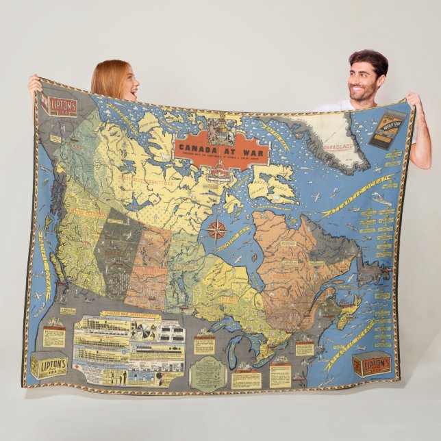 Canada At War Fleece Blanket (In Situ)