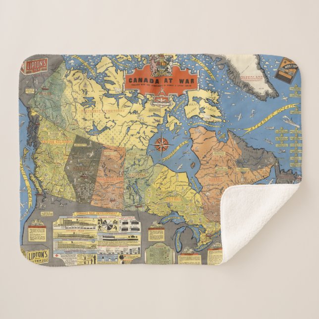 Canada At War Sherpa Blanket (Front (Horizontal))