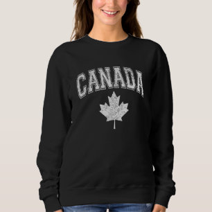 Canada Athletic Team Sports Flag Varsity Style Map Sweatshirt