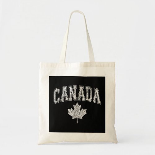 CANADA ATHLETIC TEAM SPORTS FLAG VARSITY STYLE MAP TOTE BAG