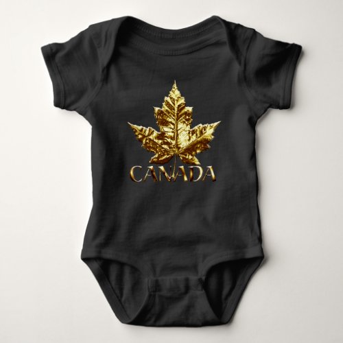 Canada Baby Gold Maple Leaf Gifts Baby Bodysuit