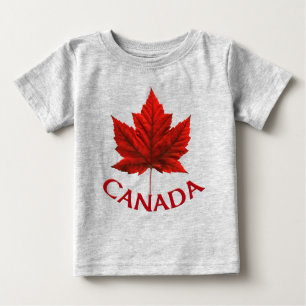 Canada Baby T-Shirt Red Maple Leaf Baby Shirt