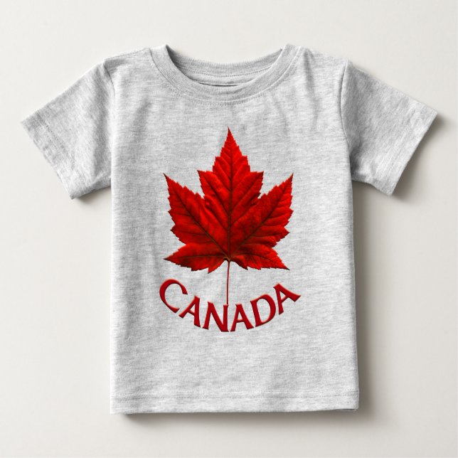 Canada Baby T-shirts Canada Maple Leaf Baby Shirt (Front)