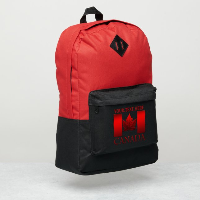 Canada Backpack Canada Flag Souvenir Customize (Left Corner)