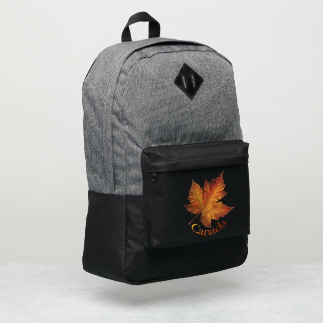 Canada Backpack Canada Maple Leaf Bag Customizable (Left Corner)