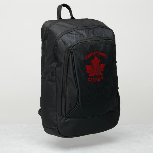 Canada Backpack Canada Souvenir Bag Customizable (Left Corner)