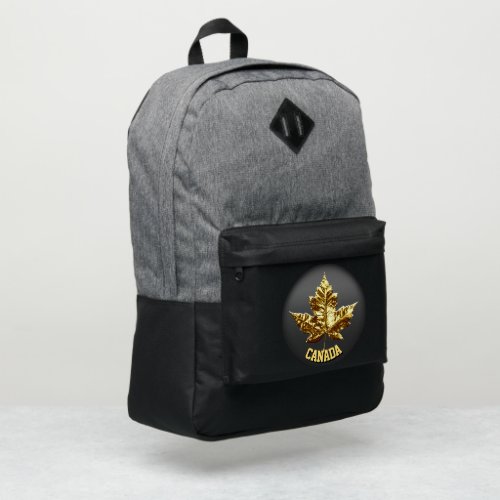 Canada Backpack Gold Team Canada Souvenir Bag
