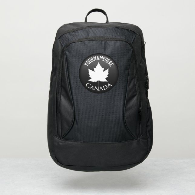 Canada Backpack Sporty Canada Bag Customizable (Front)