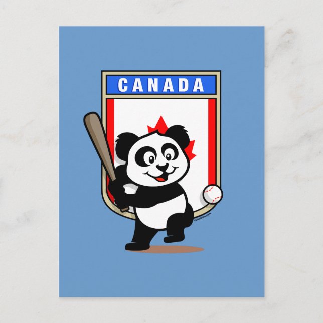 Canada Baseball Panda Postcard (Front)