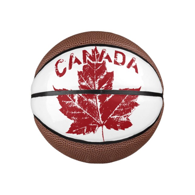 Canada Basketball Cool Retro Maple Leaf Gifts (Front)